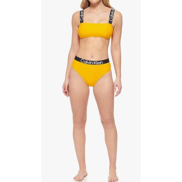 ❗️FINAL❗️ 🆕 CALVIN KLEIN High Waist Bandeau Bikini - Picture 1 of 5